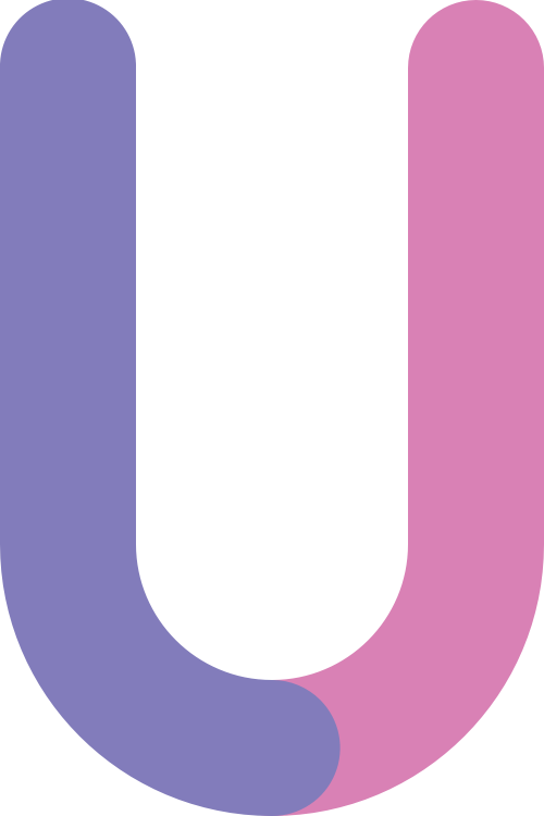 字母U雙色矢量logo圖標