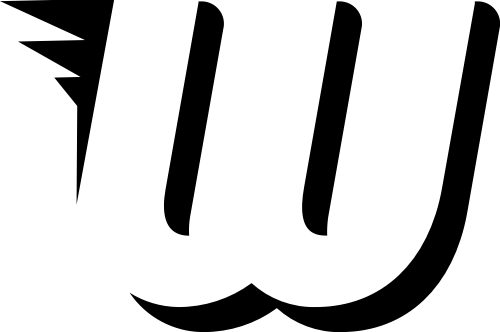 快速移動(dòng)字母W矢量圖標(biāo)